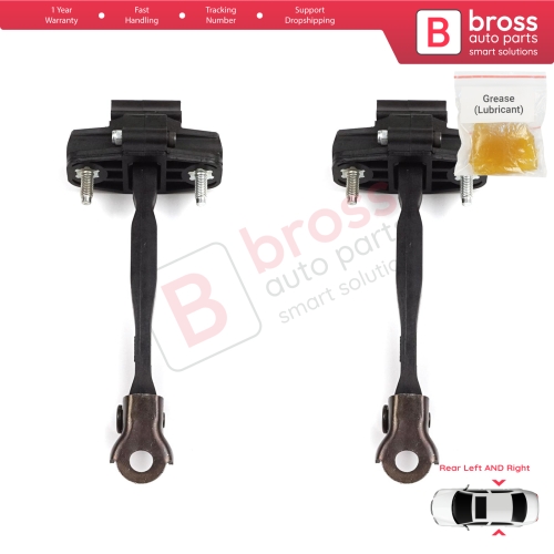 2 Pieces Rear Door Hinge Stop Check Strap Limiter for Citroen C3 Aircross MK2 A88 2017-2024 YQ00232680	