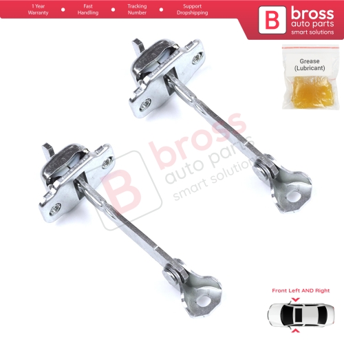 2 Pieces Front Door Hinge Stop Check Strap Limiter for Citroen C1 Peugeot 107 Toyota Aygo 2005-2014 5-Door HB B000760180