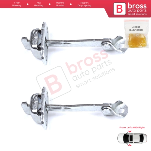 2 Pieces Front Door Hinge Stop Check Strap Limiter for Citroen C1 Peugeot 107 Toyota Aygo 2005-2014 5-Door HB B000760180