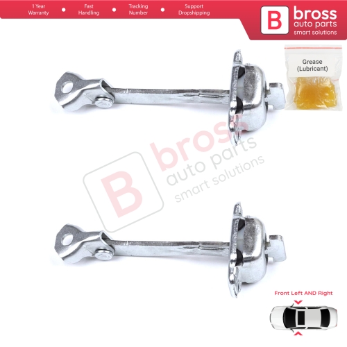 2 Pieces Front Door Hinge Stop Check Strap Limiter for Citroen C1 Peugeot 107 Toyota Aygo 2005-2014 5-Door HB B000760180