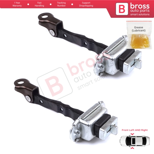 2 Pieces Front Door Hinge Stop Check Strap Limiter for Citroen C1 Peugeot 108 Toyota Aygo MK2 2014-On 5-Door B000873180