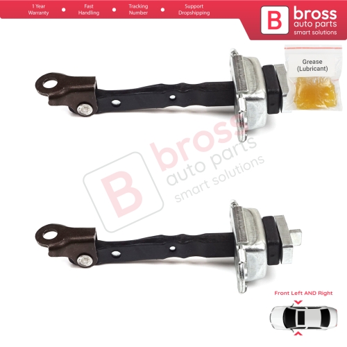 2 Pieces Front Door Hinge Stop Check Strap Limiter for Citroen C1 Peugeot 108 Toyota Aygo MK2 2014-On 5-Door B000873180