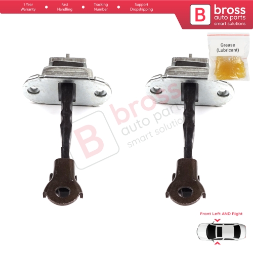 2 Pieces Front Door Hinge Stop Check Strap Limiter for Citroen C1 Peugeot 108 Toyota Aygo MK2 2014-On 5-Door B000873180