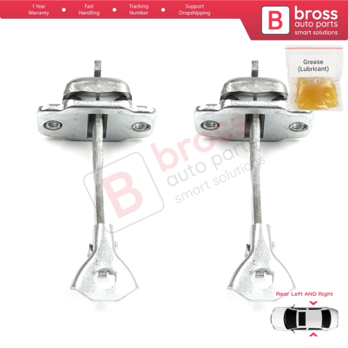2 Pieces Rear Door Hinge Stop Check Strap Limiter for Citroen C1 Peugeot 107 Toyota Aygo 2005-2014 5-Door HB 9181J6