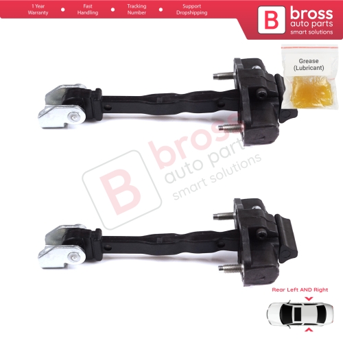 2 Pieces Rear Door Hinge Stop Check Strap Limiter for Citroen C4 e-C4 C4X e-C4X MK3 2020-On 9831196980