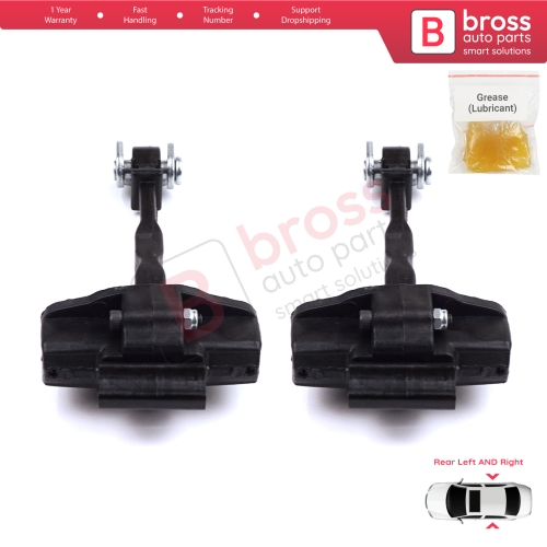 2 Pieces Rear Door Hinge Stop Check Strap Limiter for Citroen C4 e-C4 C4X e-C4X MK3 2020-On 9831196980