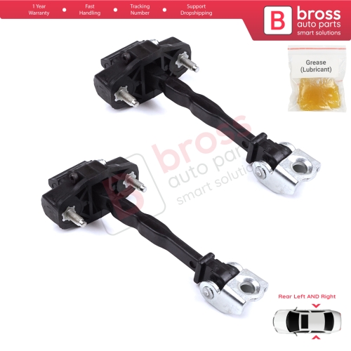 2 Pieces Rear Door Hinge Stop Check Strap Limiter for Citroen C4 e-C4 C4X e-C4X MK3 2020-On 9831196980