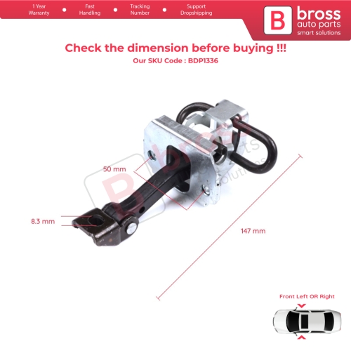 2 Pieces Front Door Hinge Brake Stop Check Strap Limiter 51218160959 for BMW 3 E46 Saloon Estate