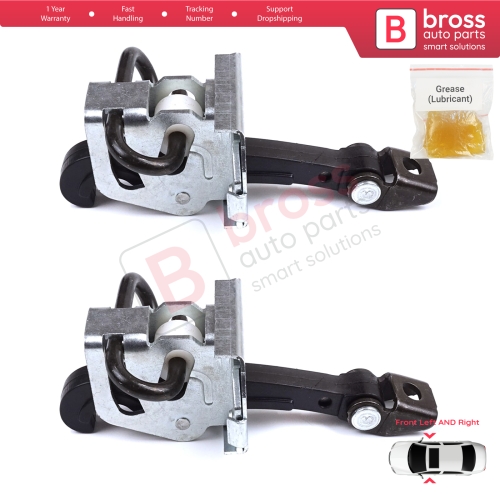2 Pieces Door Hinge Brake Stop Check Strap Limiter for BMW 3 E46 Coupe Convertible 2000-2006 Pre-Facelift 51218204173