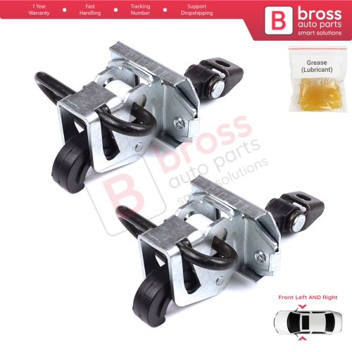 2 Pieces Door Hinge Brake Stop Check Strap Limiter for BMW 3 E46 Coupe Convertible 2000-2006 Pre-Facelift 51218204173