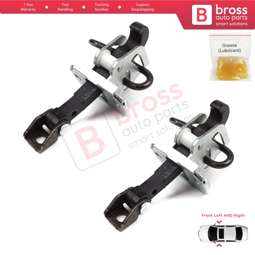 2 Pieces Door Hinge Brake Stop Check Strap Limiter for BMW 3 E46 Coupe Convertible 2000-2006 Pre-Facelift 51218204173