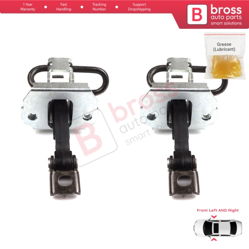 2 Pieces Door Hinge Brake Stop Check Strap Limiter for BMW 3 E46 Coupe Convertible 2000-2006 Pre-Facelift 51218204173