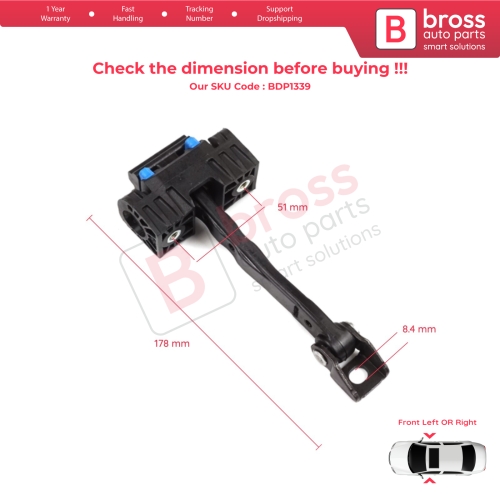 2 Pieces Door Hinge Brake Stop Check Strap Limiter for Mini Cooper MK3 F56 F57 2013-2024 3-Door Hatchback Convertible 51217297261