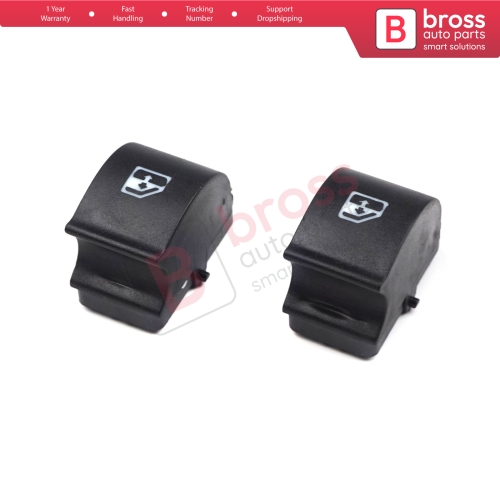 2 Pieces Window Switch Repair Button Cover 735417033 for Fiat Citroen Peugeot