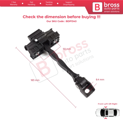 2 Pieces Front Door Hinge Brake Stop Check Strap Limiter for VW Polo MK5 6R 6C 60 61 2009-2022 4/5 Door MK4 9A 9N Sedan 6R4837249