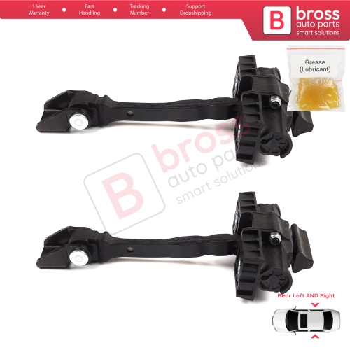 2 Pieces Rear Door Hinge Brake Stop Check Strap Limiter for VW UP! Skoda Citigo Seat Mii 2011-2024 5-Door Hatchback 1S4839249A