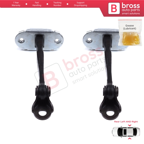 2 Pieces Rear Door Hinge Brake Stop Check Strap Limiter for Toyota Corolla MK11 Auris MK2 E18 E180 2012-2018 6863002250