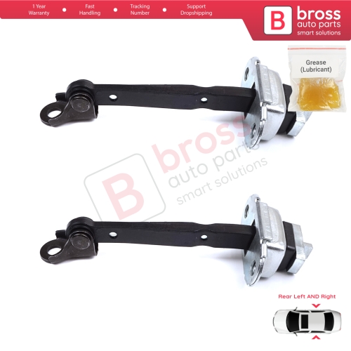 2 Pieces Rear Door Hinge Brake Stop Check Strap Limiter for Toyota Corolla MK11 Auris MK2 E18 E180 2012-2018 6863002250