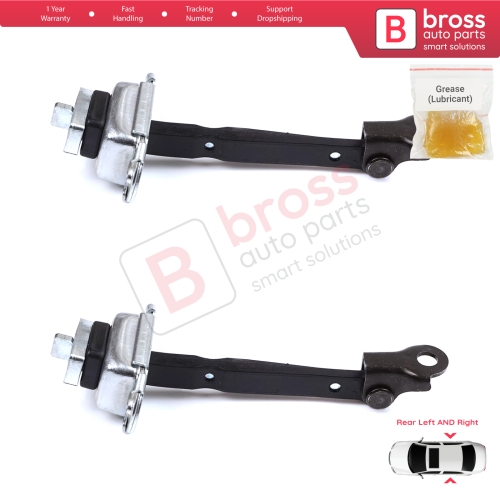 2 Pieces Rear Door Hinge Brake Stop Check Strap Limiter for Toyota Corolla MK11 Auris MK2 E18 E180 2012-2018 6863002250