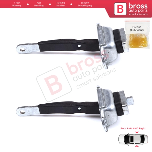2 Pieces Rear Door Hinge Brake Stop Check Strap Limiter for Toyota Hilux MK6 N1 1997-2005 Pickup Truck 6863035050