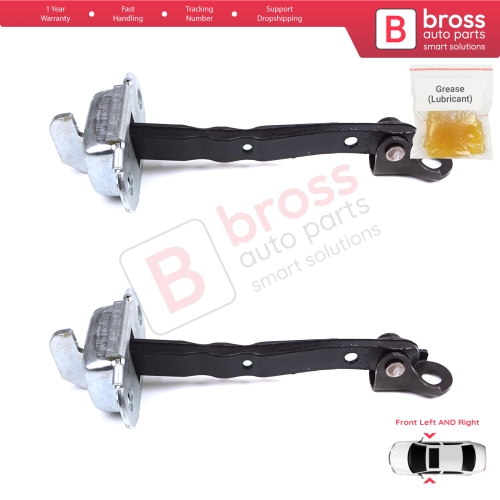 2 Pieces Front Door Stop Check Assy Limiter Strap for Toyota Hilux MK8 N1 Fortuner MK2 Revo 2015-On 686100K091