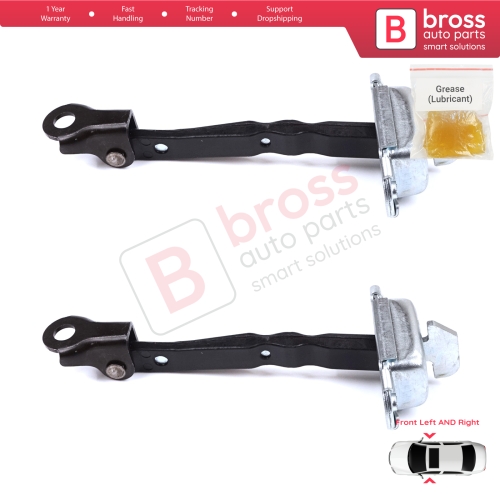 2 Pieces Front Door Stop Check Assy Limiter Strap for Toyota Hilux MK8 N1 Fortuner MK2 Revo 2015-On 686100K091