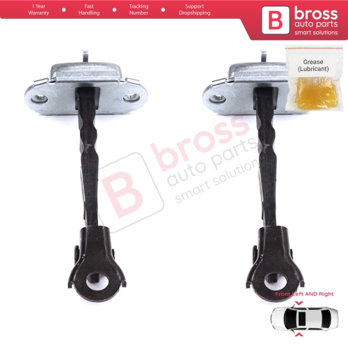 2 Pieces Front Door Stop Check Assy Limiter Strap for Toyota Hilux MK8 N1 Fortuner MK2 Revo 2015-On 686100K091