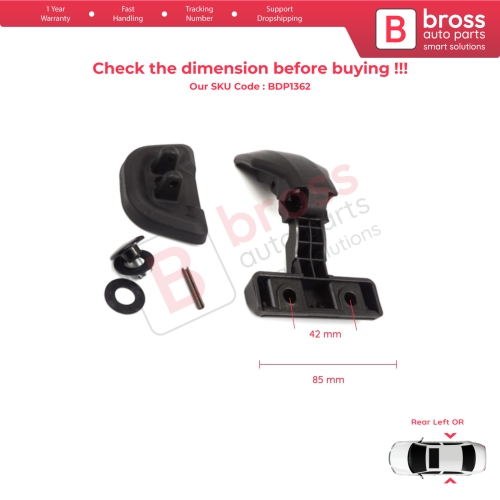 Rear Sliding Door Window Glass Latch Bracket for Ford Transit Tourneo Courier C4A B460 MK1 2014-2023 5-Door HT76-A25722-BD