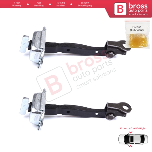 2 Pieces Front Door Stop Check Assy Limiter Strap for Toyota Yaris Vios Vitz Belta MK2 P9 XP9 XP90 2005-2013 686100D040