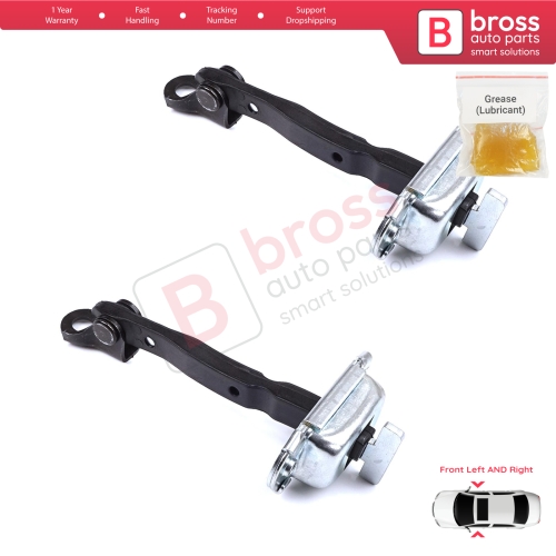 2 Pieces Front Door Stop Check Assy Limiter Strap for Toyota Yaris Vios Vitz Belta MK2 P9 XP9 XP90 2005-2013 686100D040