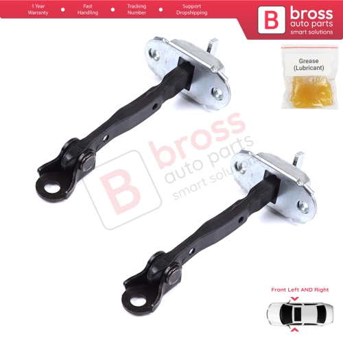 2 Pieces Front Door Stop Check Assy Limiter Strap for Toyota Yaris Vios Vitz Belta MK2 P9 XP9 XP90 2005-2013 686100D040