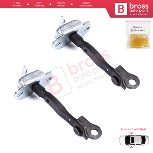2 Pieces Front Door Stop Check Assy Limiter Strap for Toyota Yaris Vios Vitz Belta MK2 P9 XP9 XP90 2005-2013 686100D040