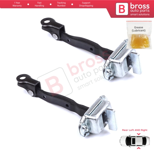 2 Pieces Rear Door Stop Check Assy Limiter Strap for Toyota Yaris Vios Vitz Belta MK2 P9 XP9 XP90 2005-2013 686300D060