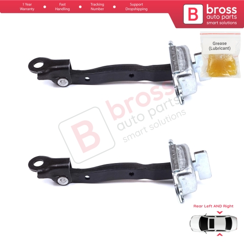 2 Pieces Rear Door Stop Check Assy Limiter Strap for Toyota Yaris Vios Vitz Belta MK2 P9 XP9 XP90 2005-2013 686300D060