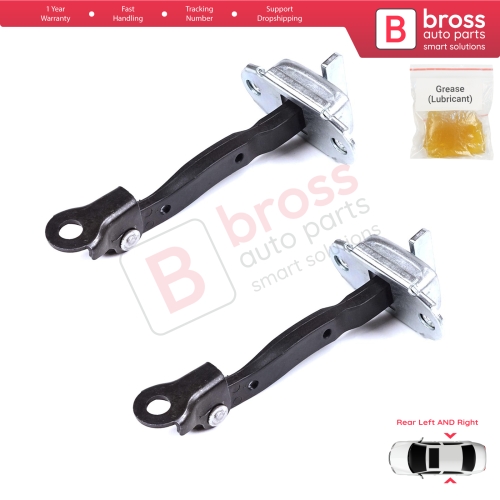 2 Pieces Rear Door Stop Check Assy Limiter Strap for Toyota Yaris Vios Vitz Belta MK2 P9 XP9 XP90 2005-2013 686300D060