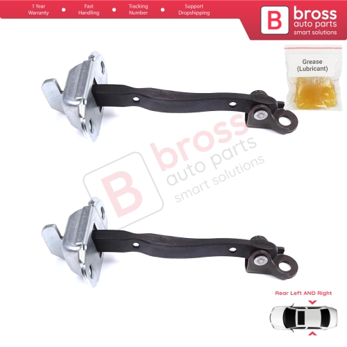 2 Pieces Rear Door Stop Check Assy Limiter Strap for Toyota Yaris Vitz MK3 P13 2010-2014 Vios P15 Verso S P12 Pre-Facelift 6863052120
