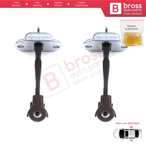 2 Pieces Rear Door Stop Check Assy Limiter Strap for Toyota Yaris Vitz MK3 P13 2010-2014 Vios P15 Verso S P12 Pre-Facelift 6863052120