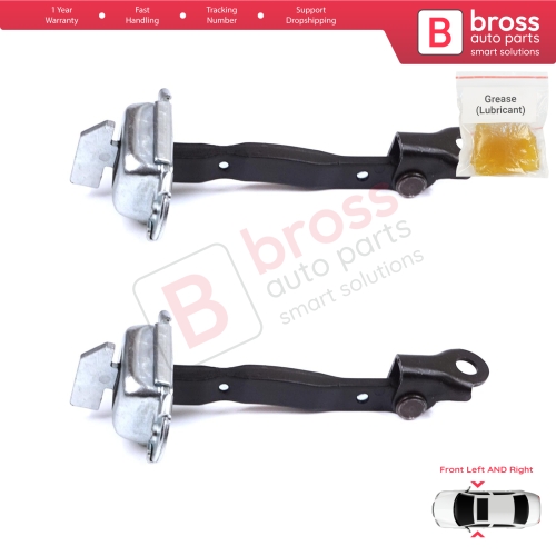 2 Pieces Front Door Stop Check Assy Limiter Strap for Toyota Prius MK2 W2 XW20 2003-2009 Corolla MK9 E12 Allex RunX 2001-2007 6861012161