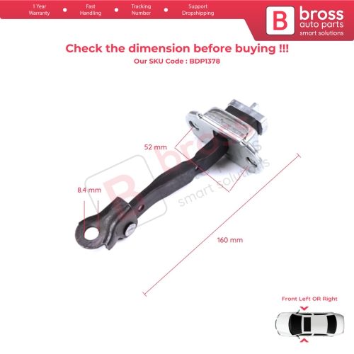 2 Pieces Front Door Stop Check Assy Limiter Strap for Toyota Camry MK5 V3 XV30 2001-2006 6861033050