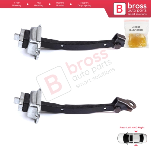 2 Pieces Rear Door Stop Check Assy Limiter Strap for Toyota Camry MK6 V4 XV40 2006-2012 6863033070