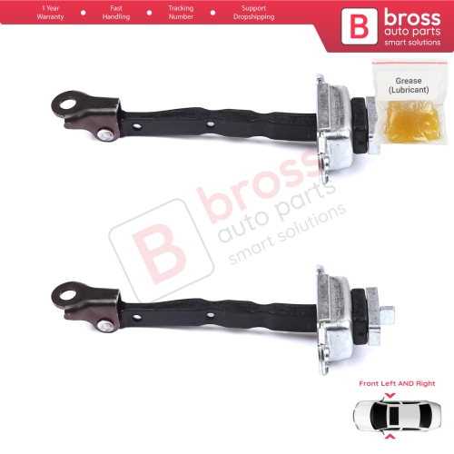 2 Pieces Front Door Stop Check Assy Limiter Strap for Toyota C-HR MK1 X1 AX10 AX50 2016-2024 68610F4030