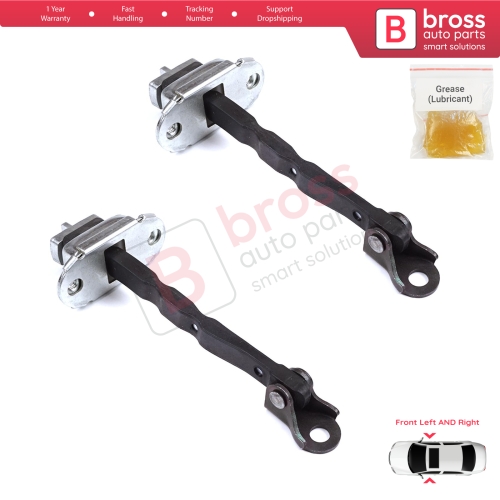 2 Pieces Front Door Stop Check Assy Limiter Strap for Toyota C-HR MK1 X1 AX10 AX50 2016-2024 68610F4030