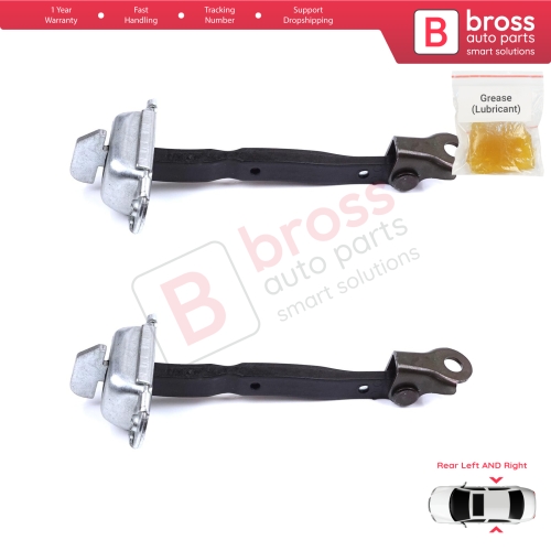 2 Pieces Rear Door Stop Check Assy Limiter Strap for Toyota C-HR MK1 X1 AX10 AX50 2016-2024 68630F4010