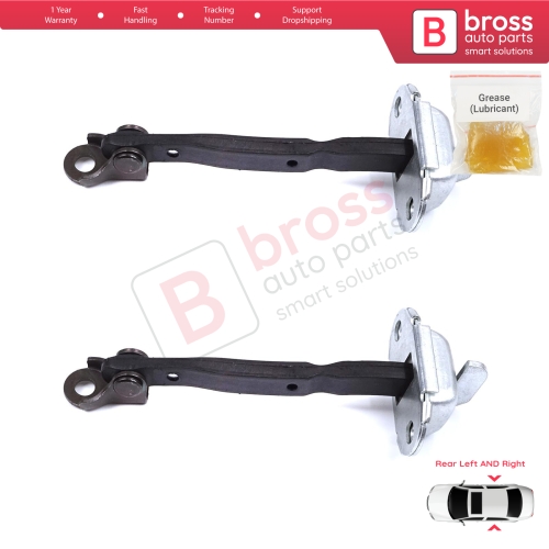 2 Pieces Rear Door Stop Check Assy Limiter Strap for Toyota C-HR MK1 X1 AX10 AX50 2016-2024 68630F4010