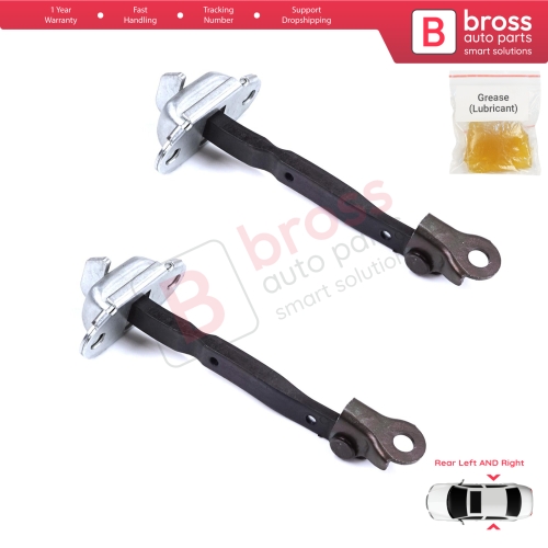 2 Pieces Rear Door Stop Check Assy Limiter Strap for Toyota C-HR MK1 X1 AX10 AX50 2016-2024 68630F4010