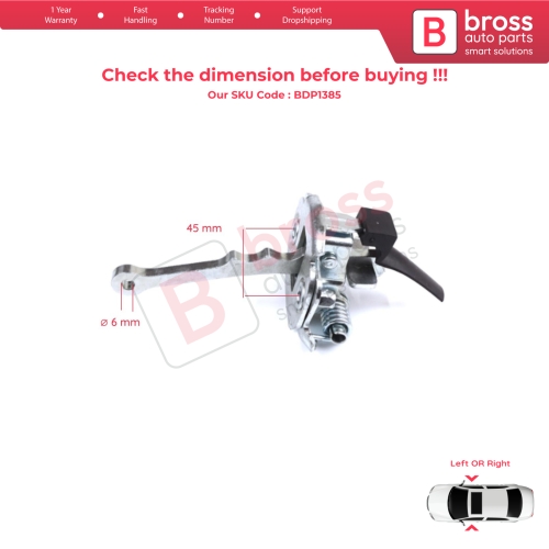2 Pieces Door Stop Check Assy Limiter Strap for VW Lupo MK1 6X1 6E1 1998-2005 Seat Arosa 6H1 1997-2004 6E0837249C