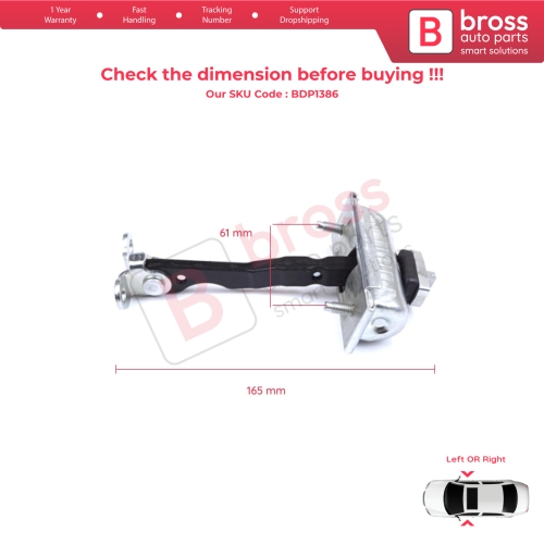 2 Pieces Door Stop Check Assy Limiter Strap for Ford Cargo Truck Series 2012-2021 CC46E23500AC