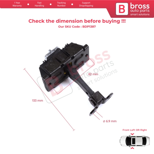 2 Pieces Front Door Stop Check Assy Limiter Strap for Mercedes Vito Viano V Class Mixto EQV W639 W447 2003-On A4477207500