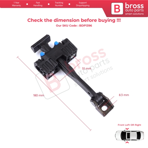 Front Door Stop Check Assy Limiter Strap for BMW 3 Series F30 F31 F35 F80 M3 LCI 2012-2019 51217446717