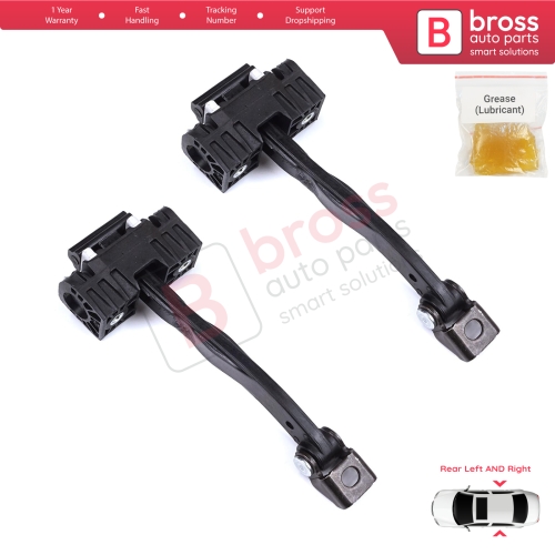 2 Pieces Rear Door Stop Check Assy Limiter Strap for BMW 5 Series F10 F11 F18 LCI 2009-2017 51227182019